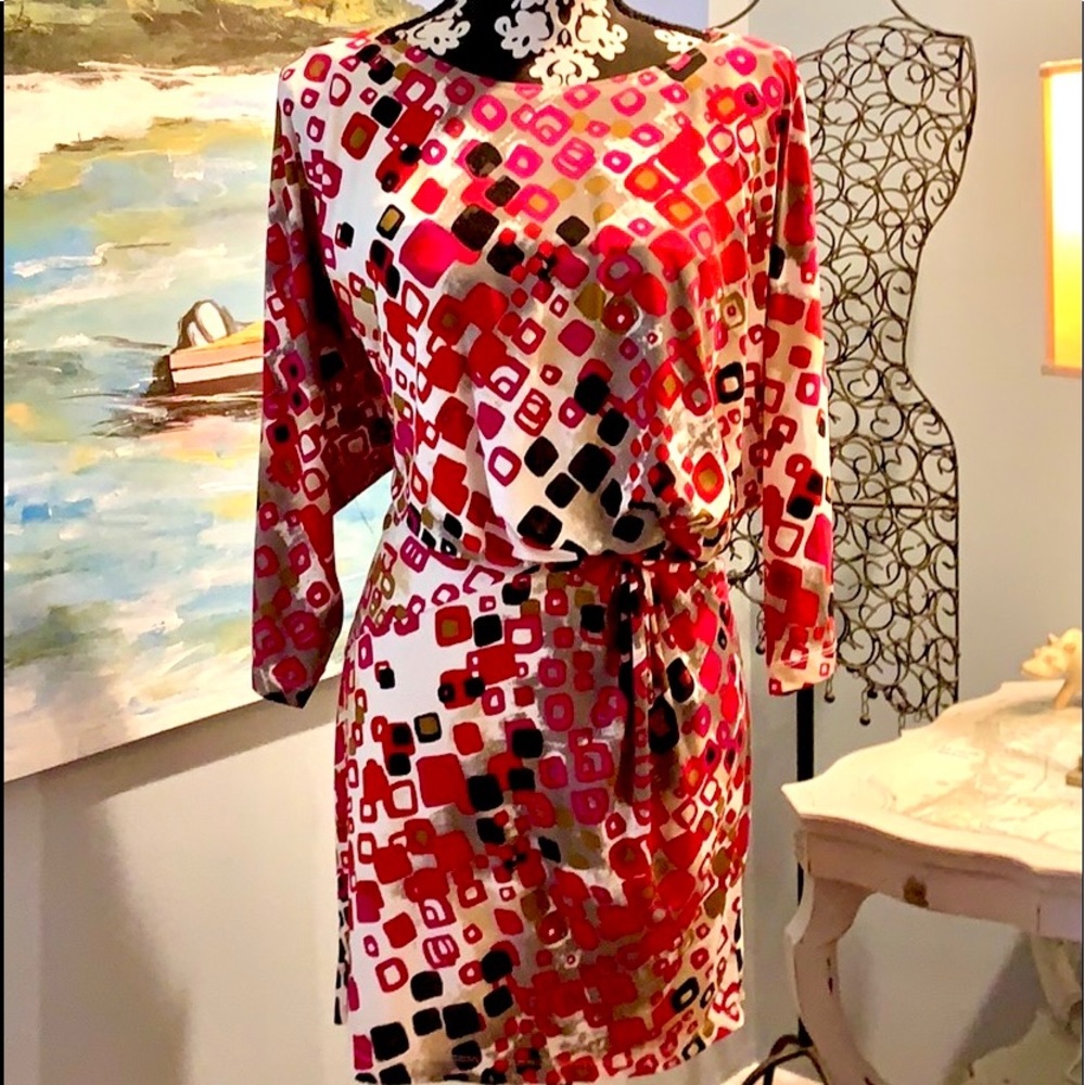 Muse, EUC Form Flattering,Geo-Design, Dress, 12